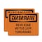 Signmission Back In Or Pull Out On Green Only OSHA Warning Sign, Plastic, 10in W x 7in L, 2PK OS-2PACK-WS-P-710-L-12468 - alternate 1